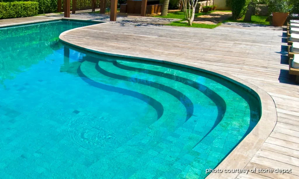 Bali Green Stone Elegance in Pool Design